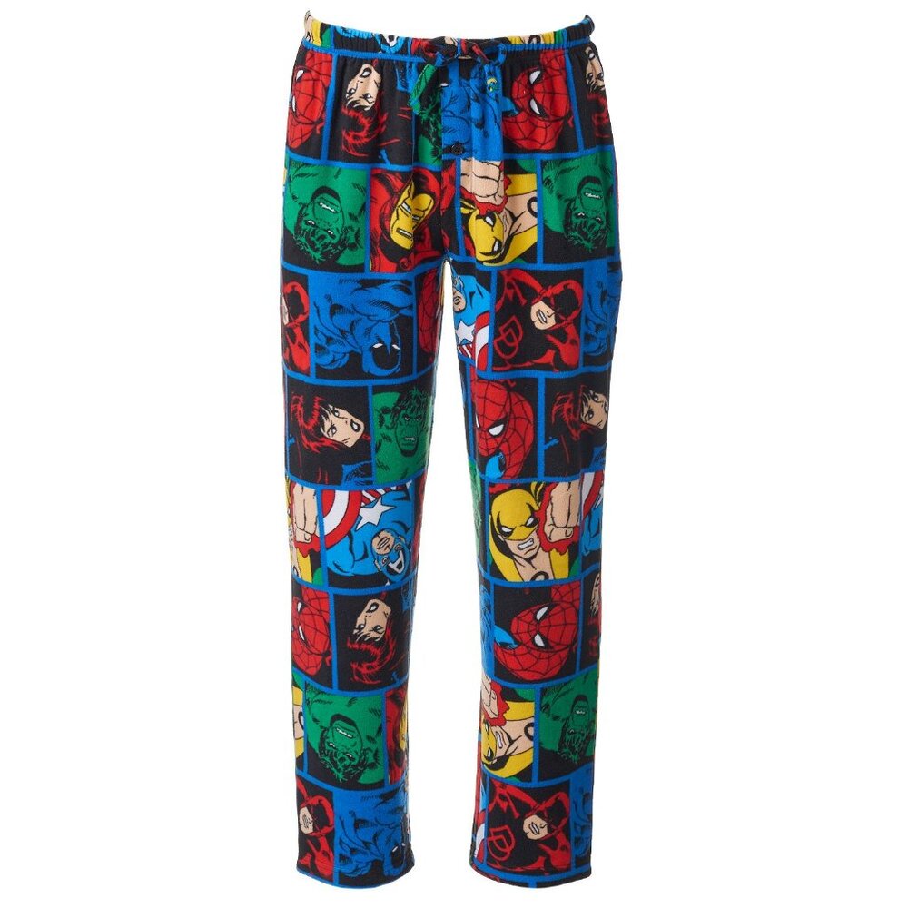 New! Marvel Comics Fleece Pajama or Lounge Pants Iron Fist DareDevil Black Widow